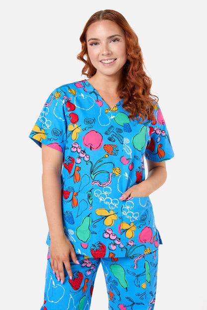 Gorman - Fruit Bowl Scrub set - blue