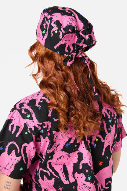 Gorman - Feline Friends scrub hat - pink