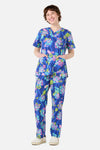 Gorman - Blue Blooms Scrub Set - blue