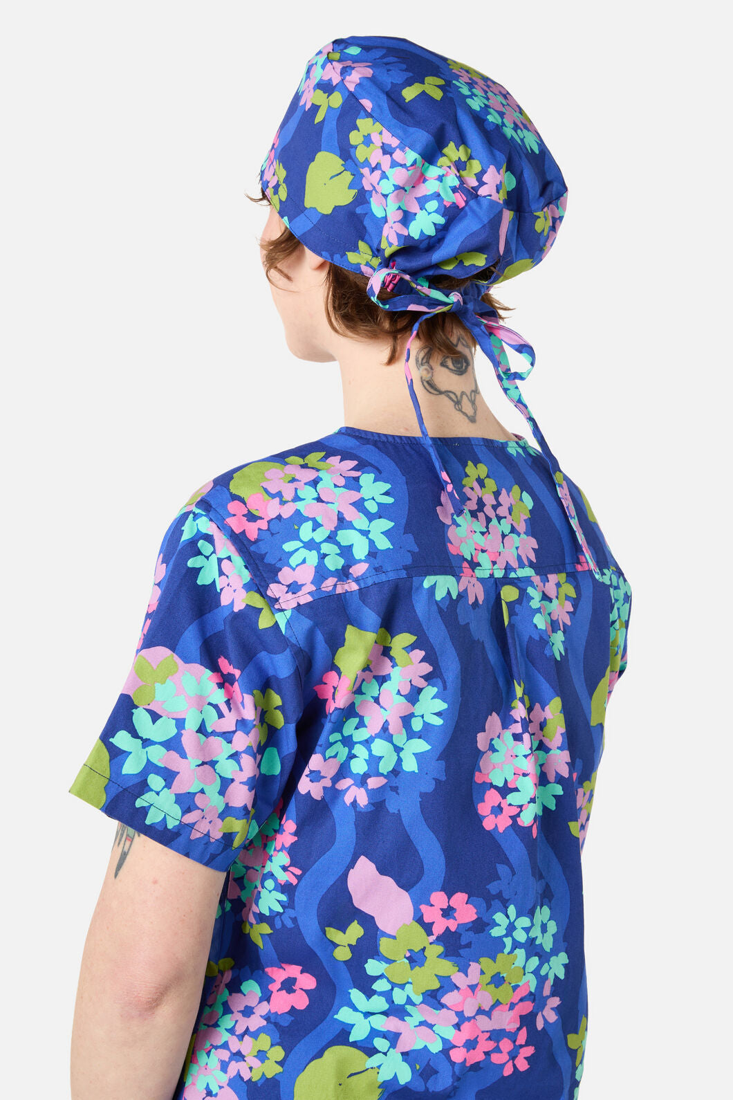 Gorman - BLUE BLOOMS SCRUB HAT - blue