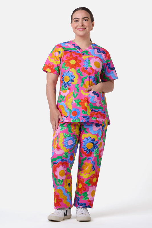 Gorman - Ribbon Floral Scrub Set - multi