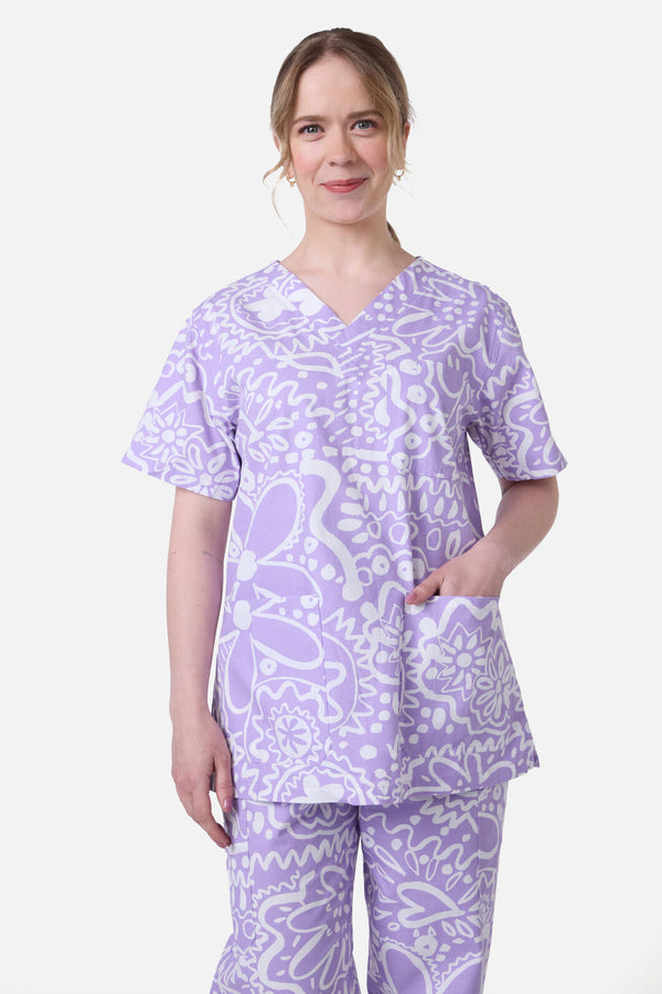 Gorman - Daisy Mae Scrub Set - lilac