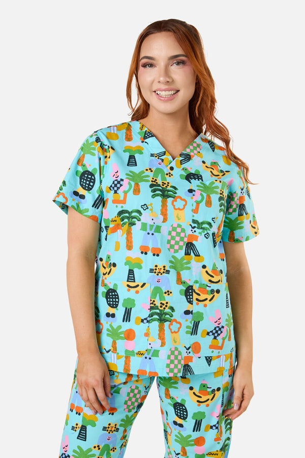 Gorman - Cool Friends Scrub Set - aqua