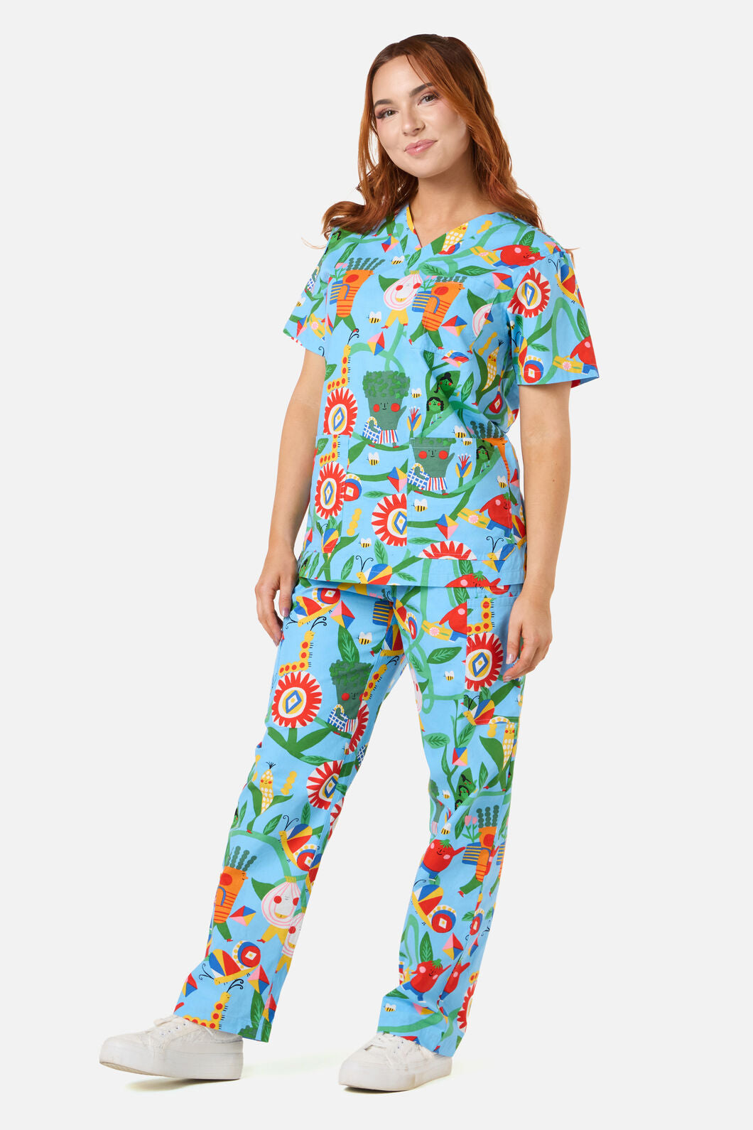 Gorman - Veggie Parade Scrub Set - blue