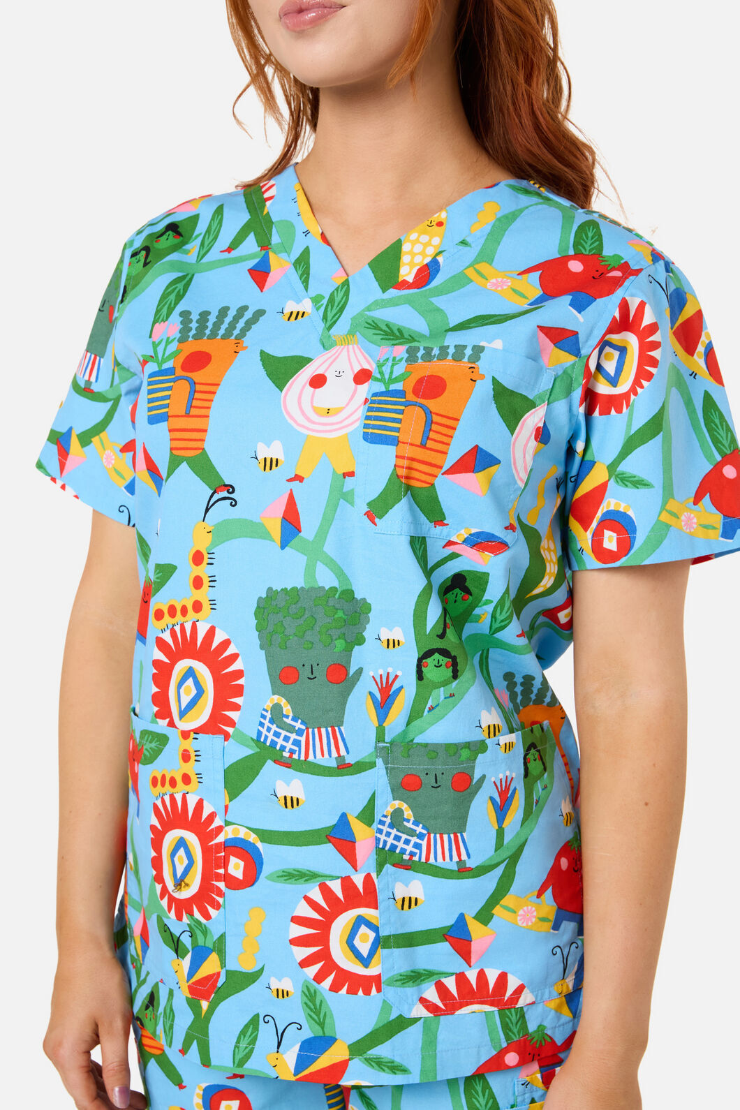 Gorman - Veggie Parade Scrub Set - blue