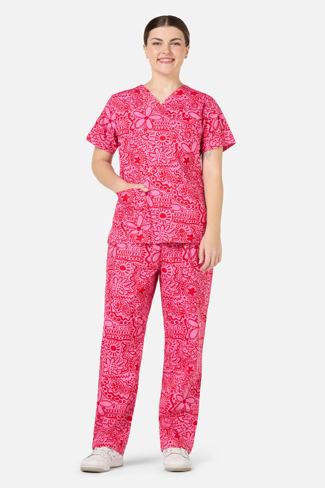 Gorman - Pink Daisy Mae Scrub Set - pink