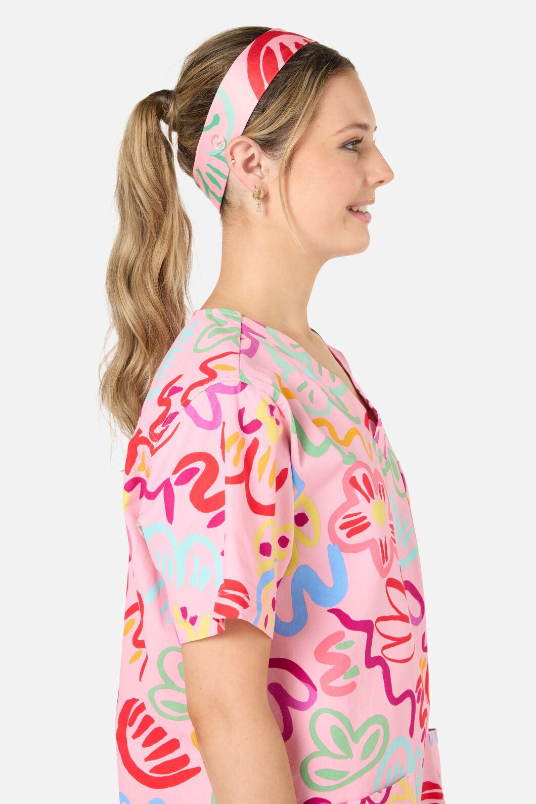 Gorman - Holiday Scrub Headband - pink