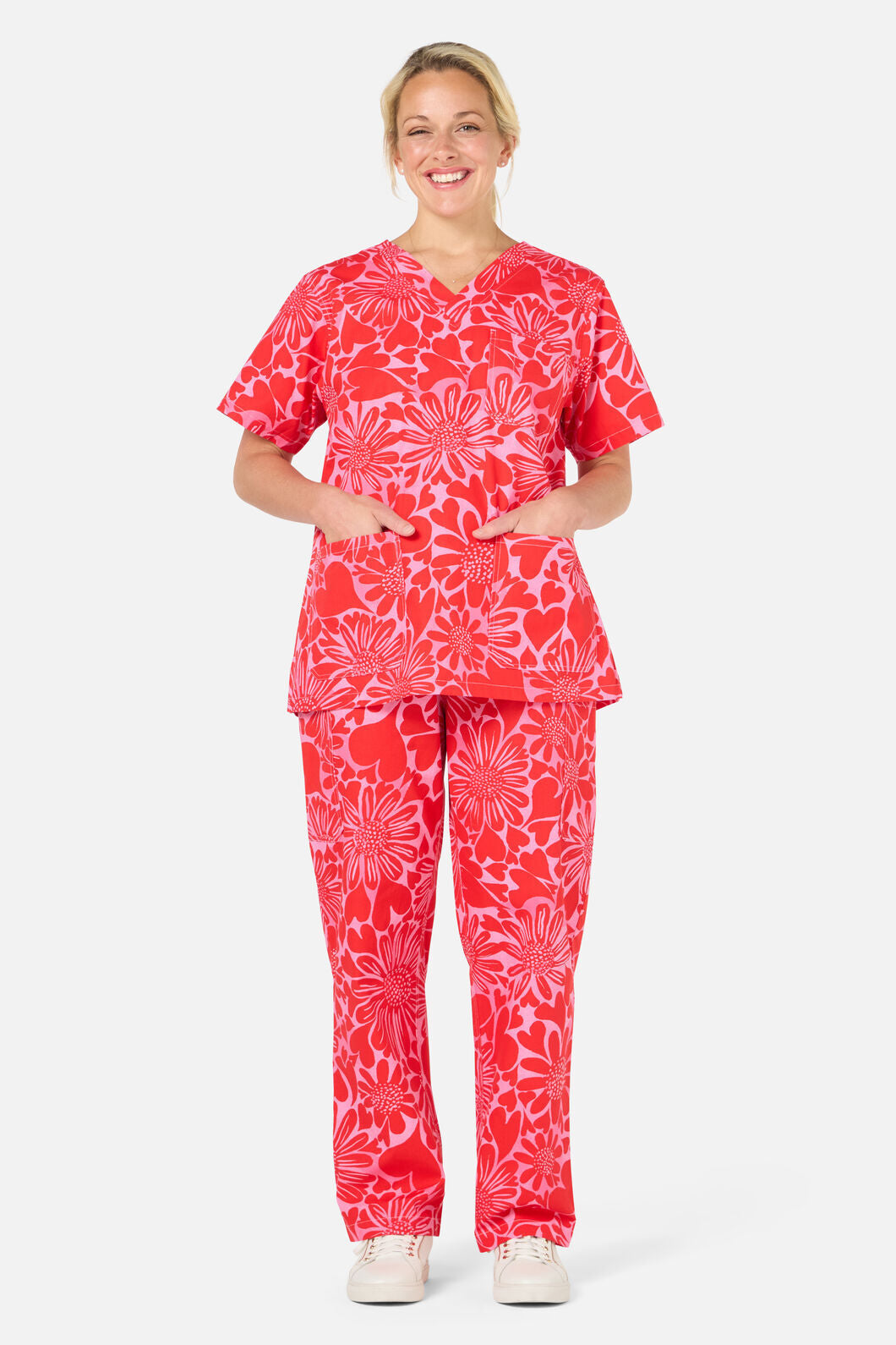 Gorman - Painted Love scrub set - red