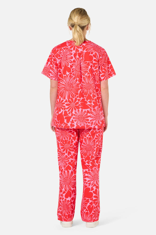 Gorman - Painted Love scrub set - red