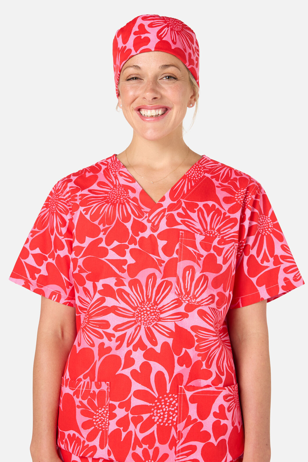 Gorman - Painted Love scrub hat - red