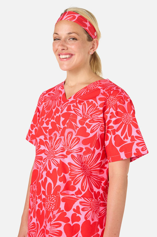 Gorman - Painted Love Scrub Headband - red