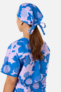 Gorman - Jumbo Flowers Scrub Hat - blue