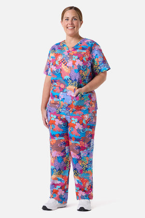Gorman - Kimono Collage Scrub Set - multi