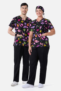 Gorman - Deep Dive Top & Pant Scrub Set - black