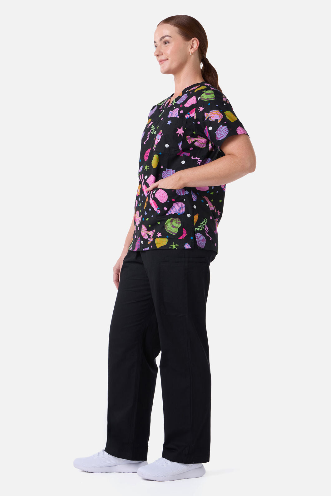 Gorman - Deep Dive Top & Pant Scrub Set - black