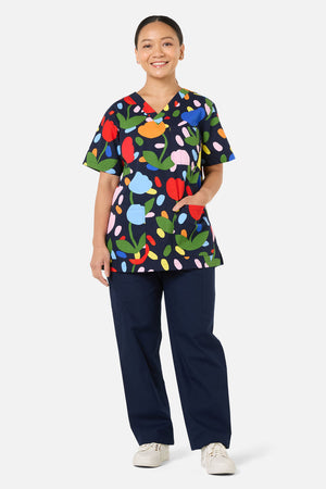 Gorman - Confetti Top & Pant Scrub Set - navy