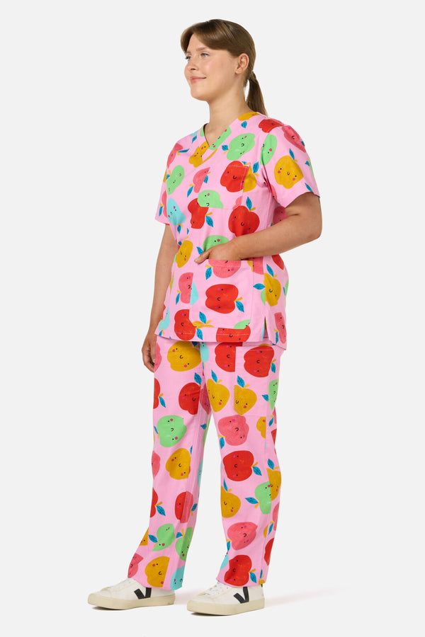 Gorman - She's Apples Scrub Set - pink