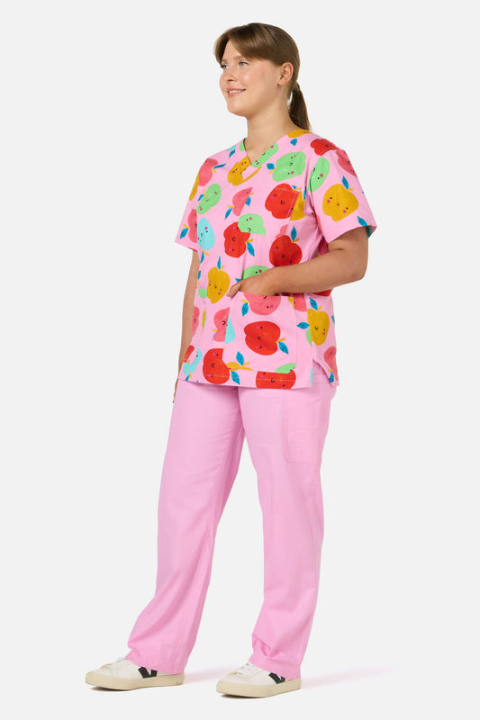 Gorman - She's Apples Top & Pant Scrub Set - pink