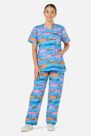 Gorman - Croc Snap Scrub Set - blue