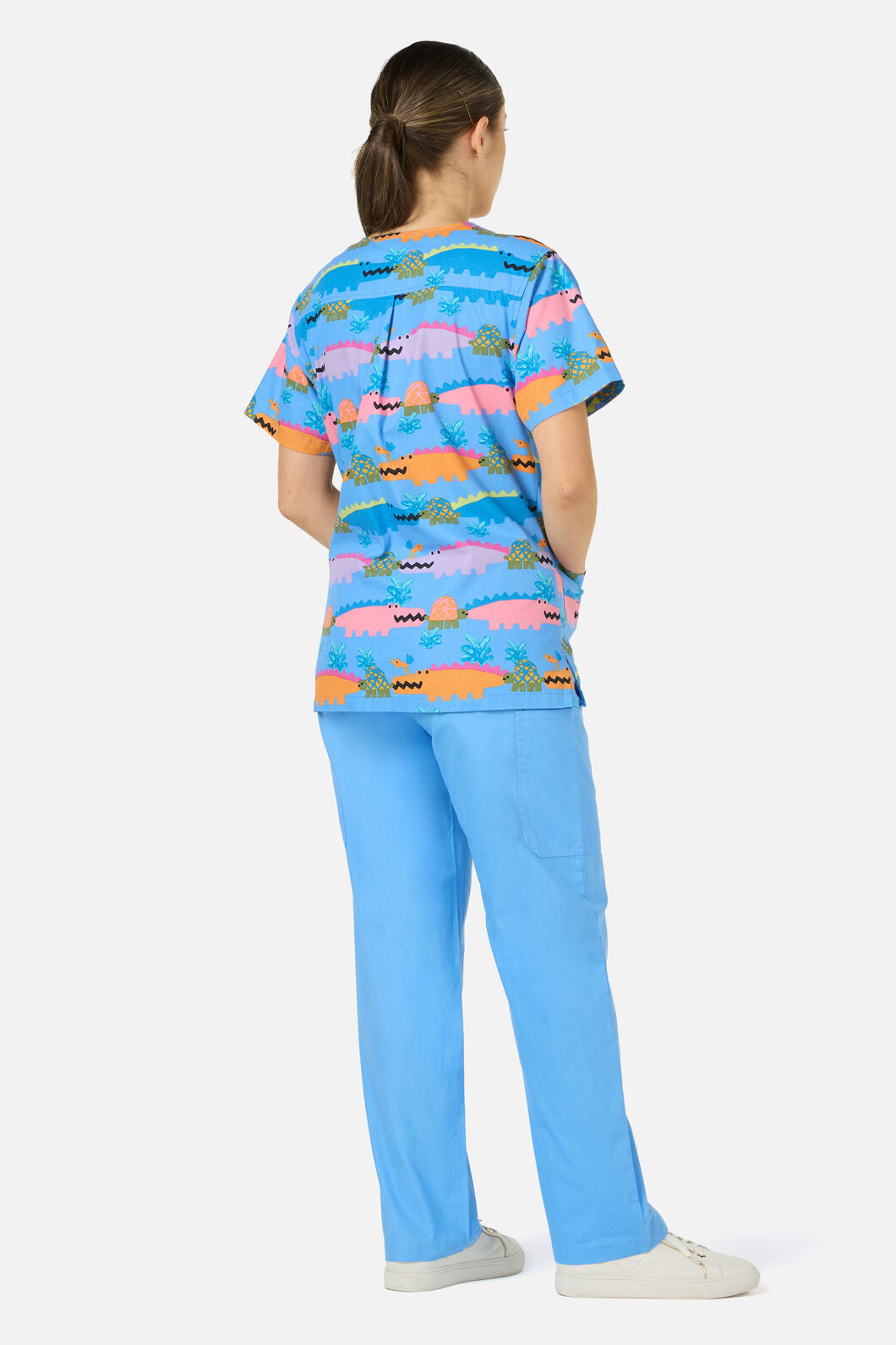 Gorman - Croc Snap Top & Pant Scrub Set - blue