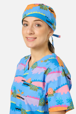 Gorman - Croc Snap Scrub Hat - blue