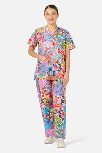 Gorman - Floral Field Scrub Set - multi