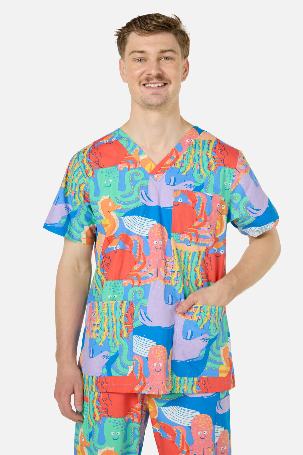 Gorman - Sea Creatures scrub set - blue