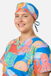 Gorman - Sea Creatures Scrub Hat - blue