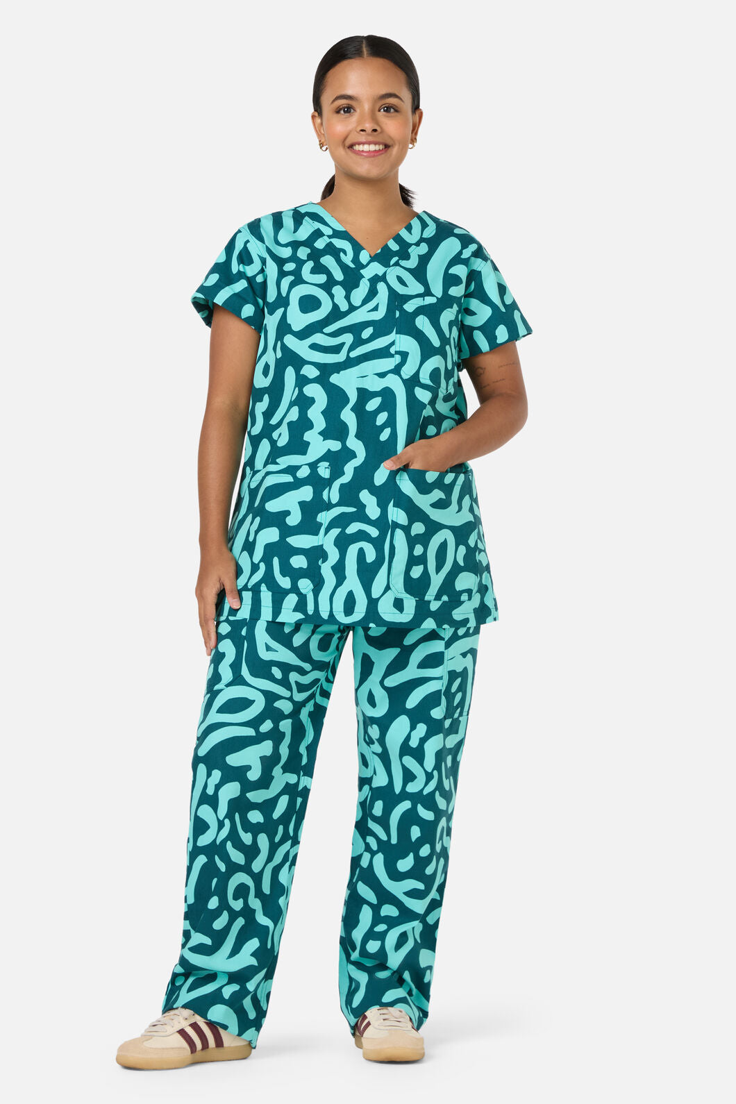 Gorman - Green Ripple Scrub Set - green