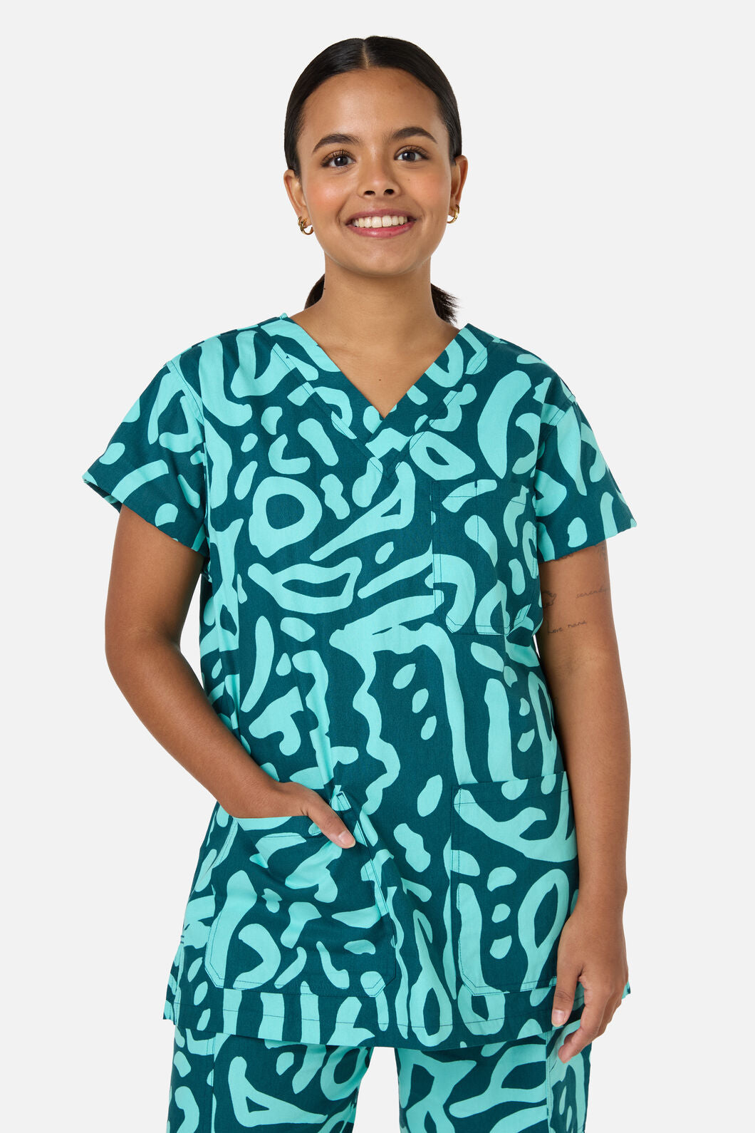 Gorman - Green Ripple Scrub Set - green