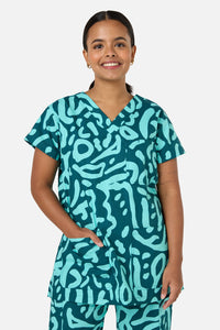 Gorman - Green Ripple Scrub Set - green
