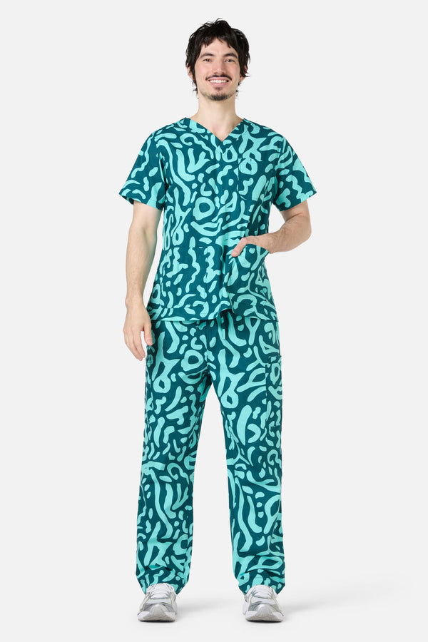 Gorman - Green Ripple Scrub Set - green