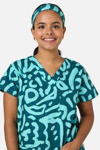 Gorman - Green Ripple Scrub Headband - green