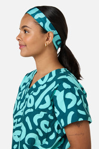 Gorman - Green Ripple Scrub Headband - green