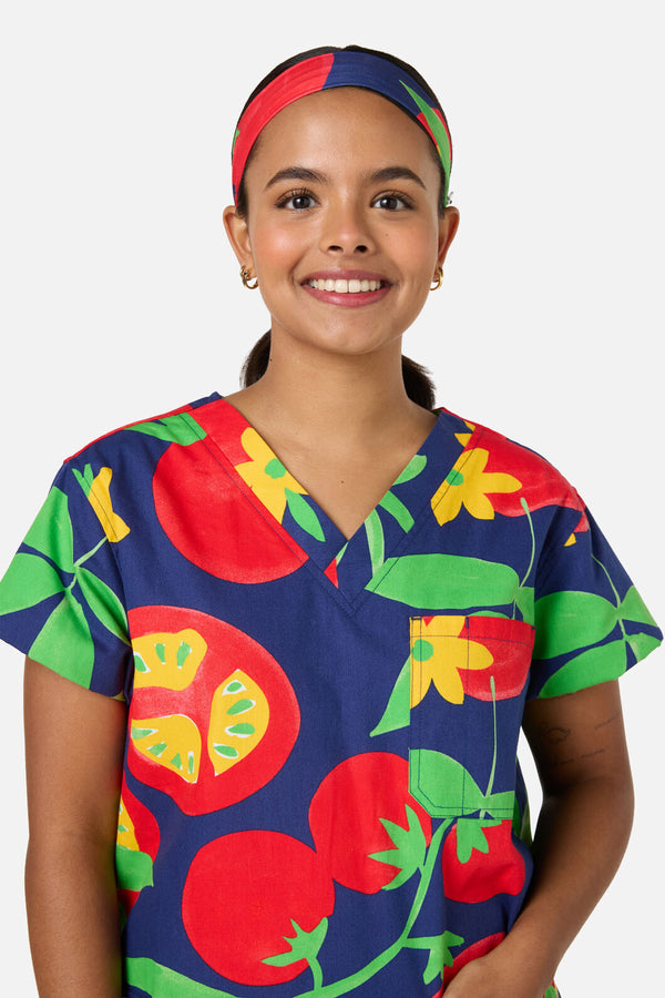 Gorman - Tomato Salad Scrub Headband - navy