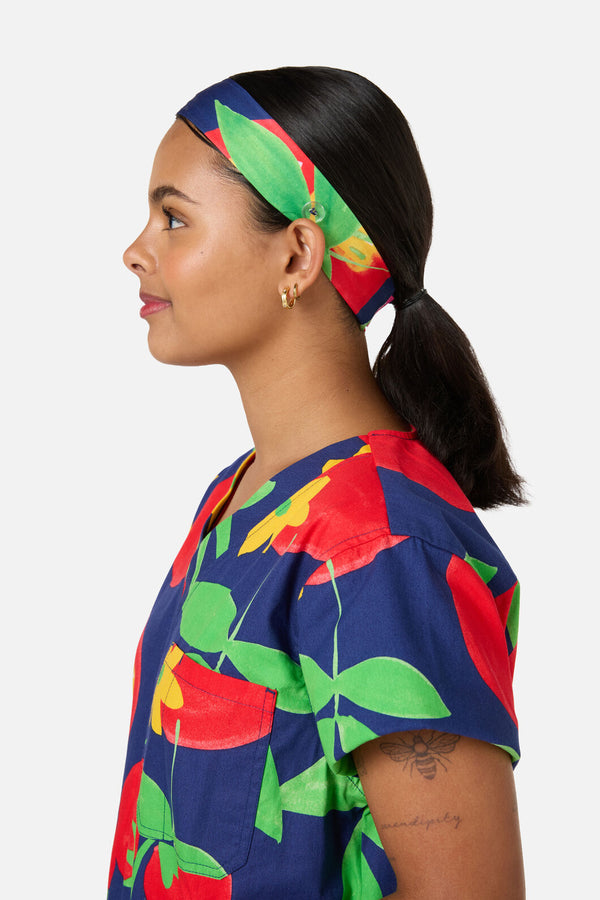 Gorman - Tomato Salad Scrub Headband - navy