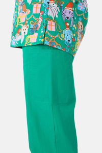 Gorman - Santa Paws Mixed Scrub Set - green