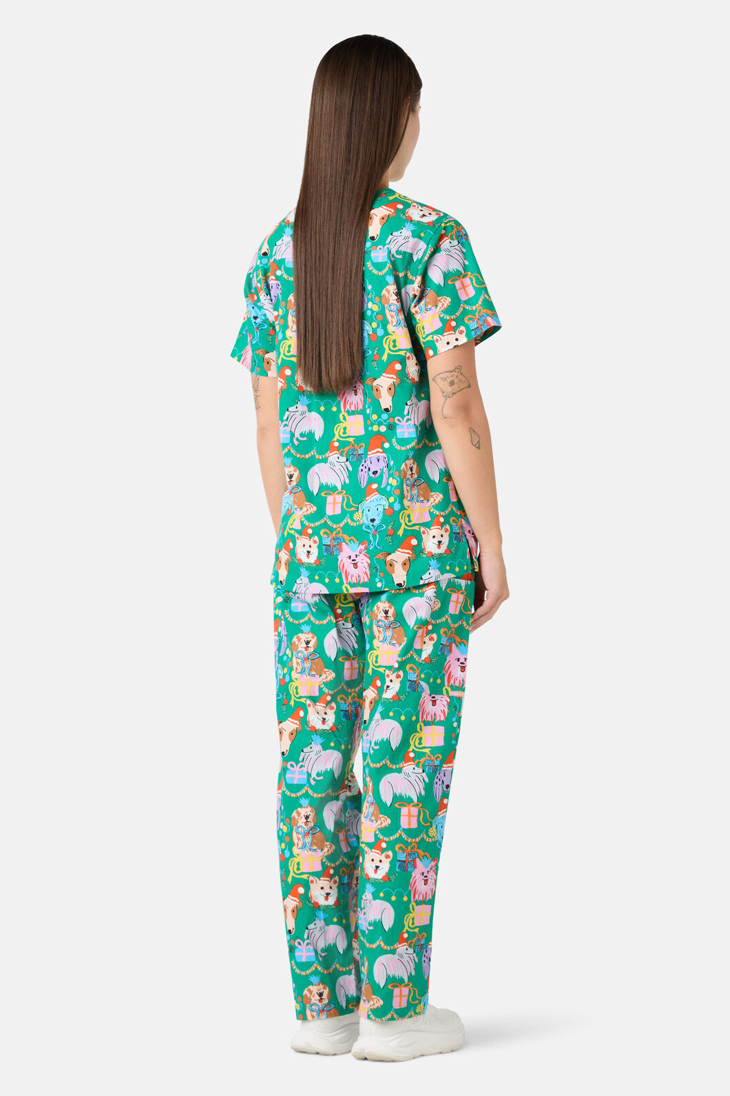 Gorman - Santa Paws Scrub Set - green