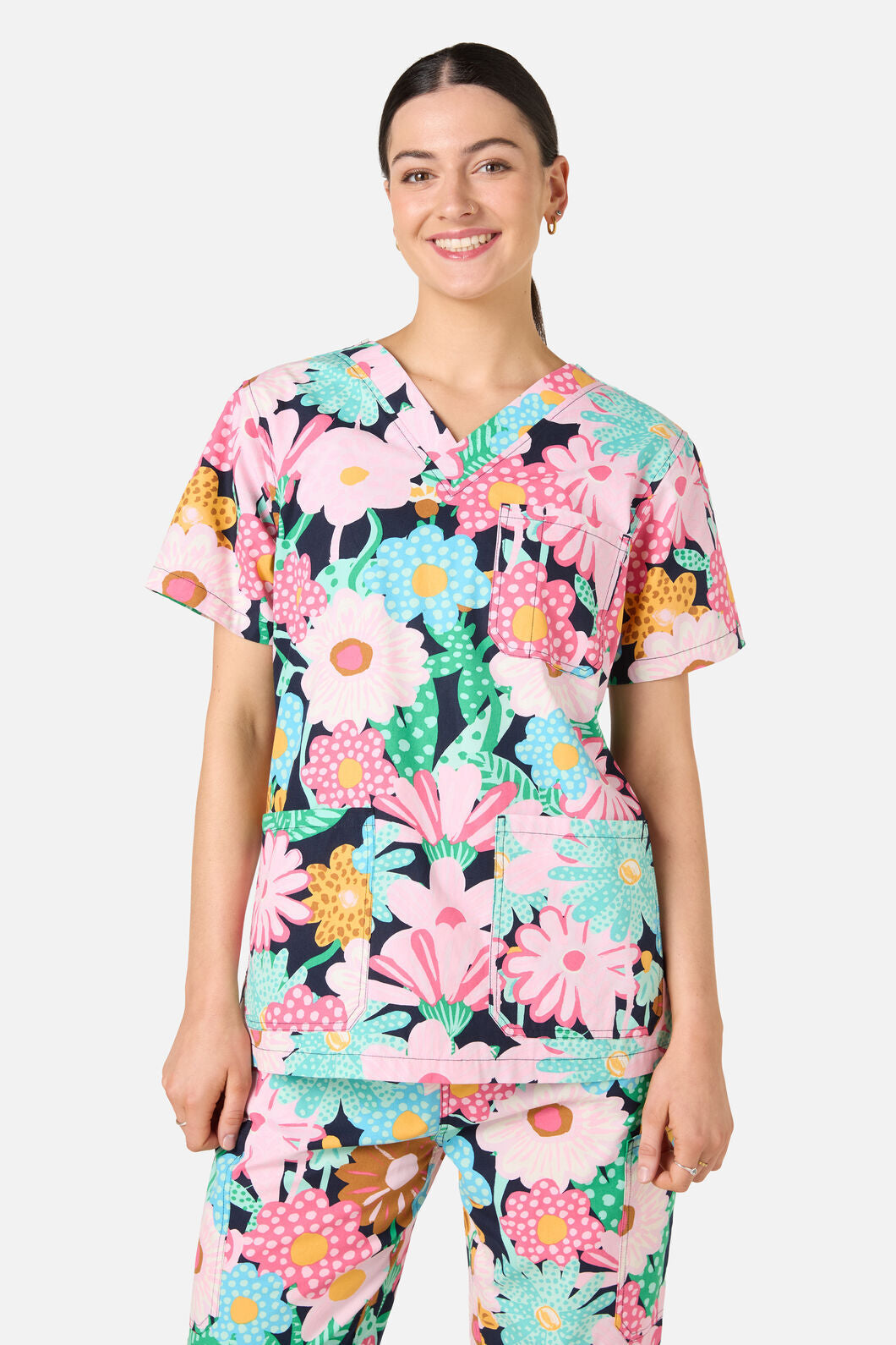 Gorman - Magic Floral Scrub Set - navy