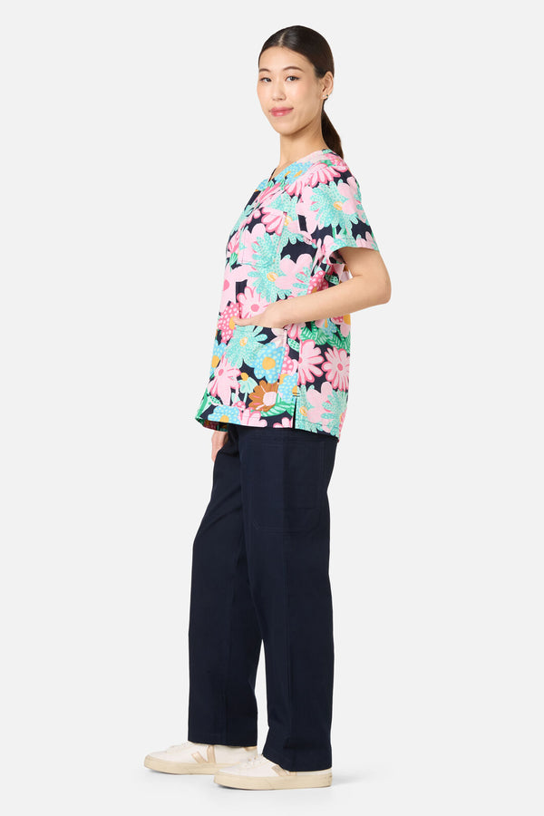 Gorman - Magic Floral Top & Pant Scrubs - navy