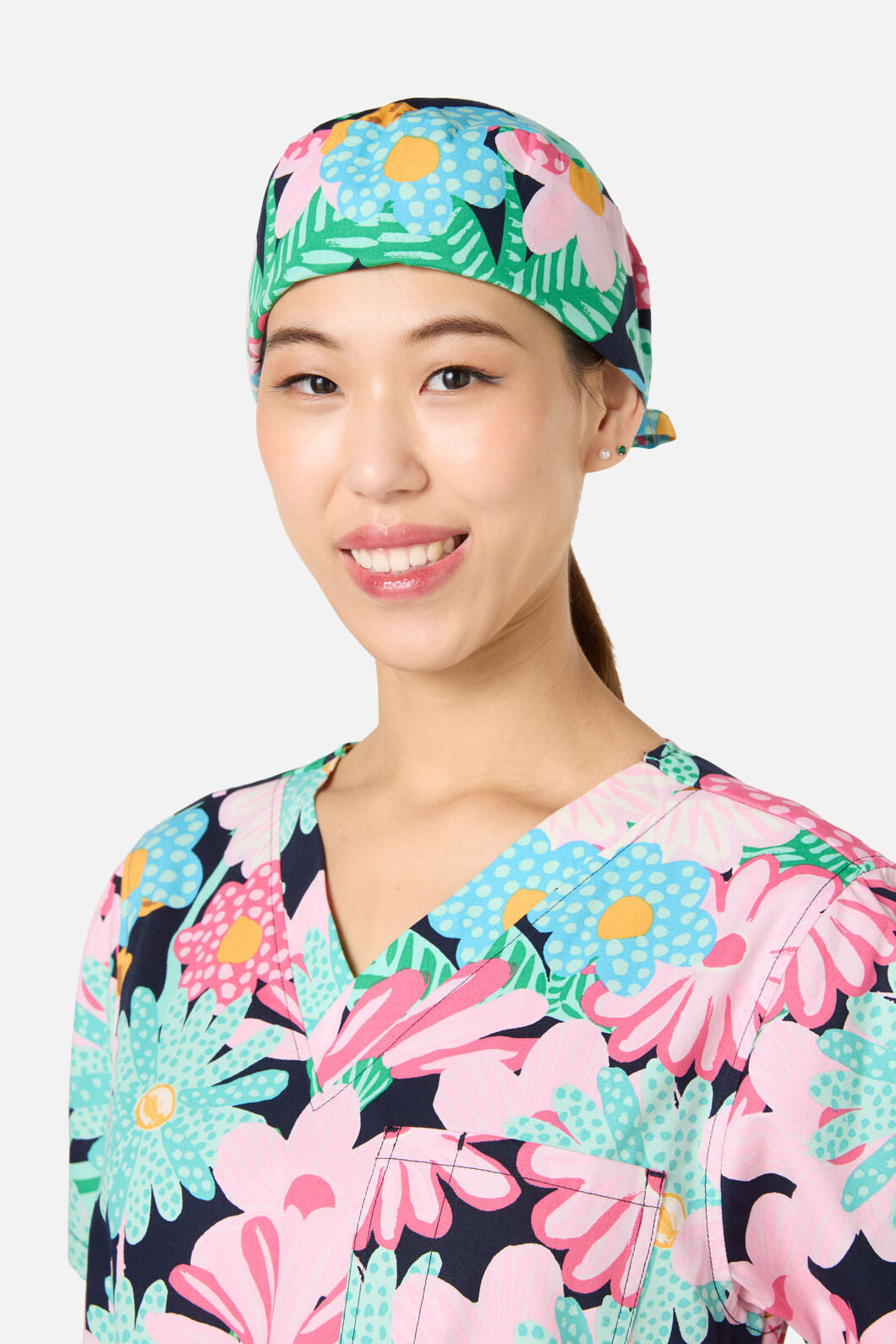Gorman - Magic Floral Scrub Hat - navy