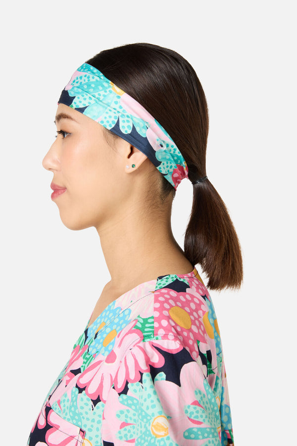 Gorman - Magic Floral Scrub Headband - navy