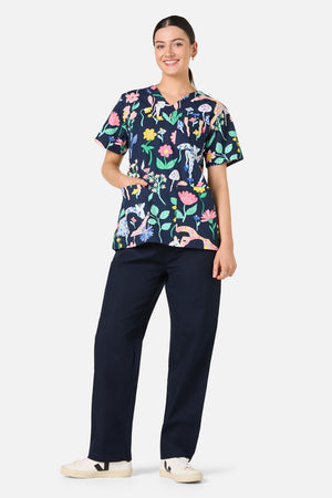 Gorman - Safari Top & Pant Scrub Set - navy