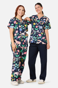 Gorman - Safari Top & Pant Scrub Set - navy