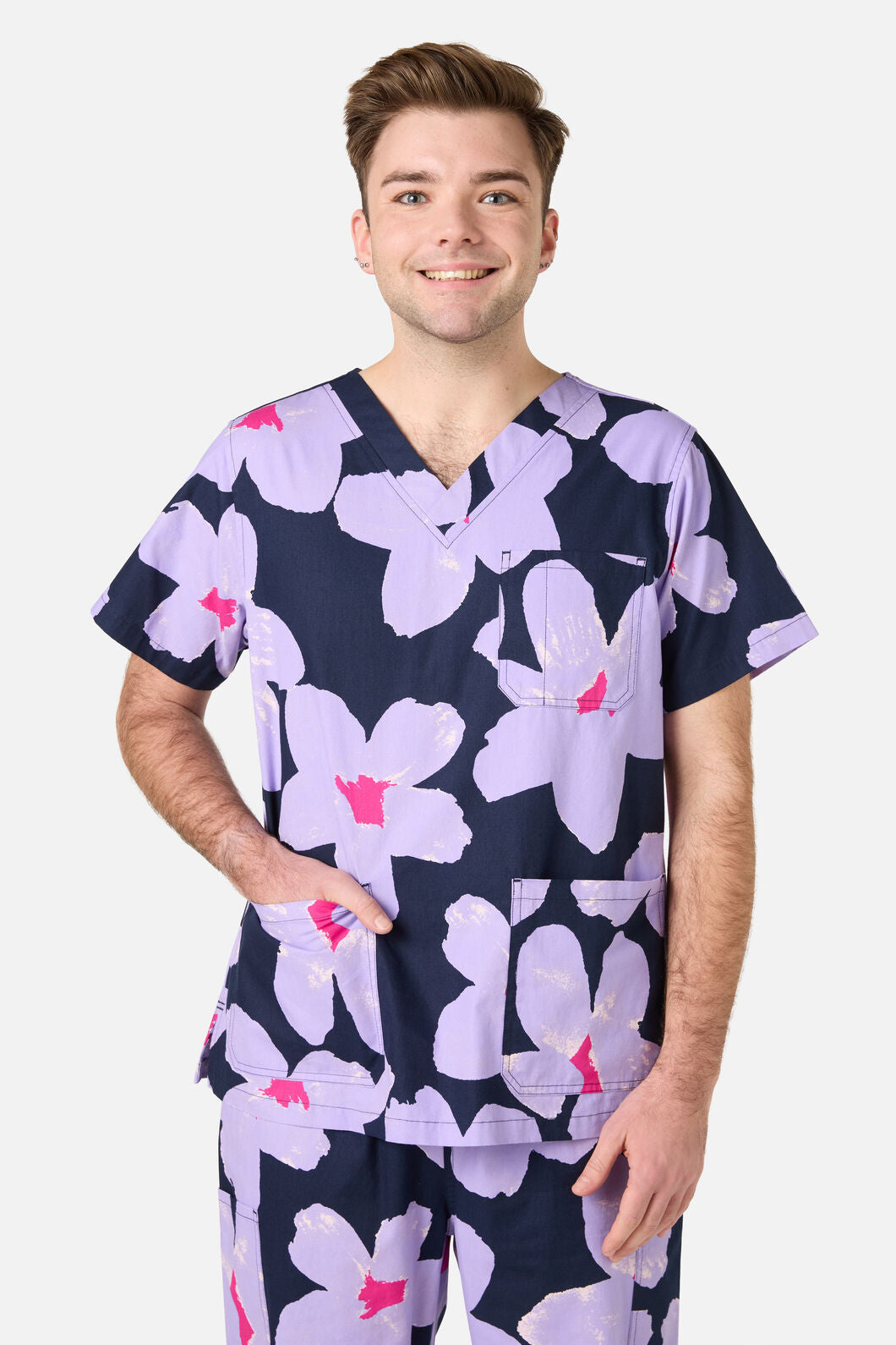 Gorman - Poppy Blue Scrub Set - navy