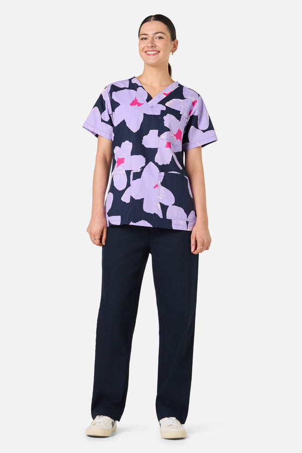 Gorman - Poppy Blue Top & Pant Scrub Set - navy