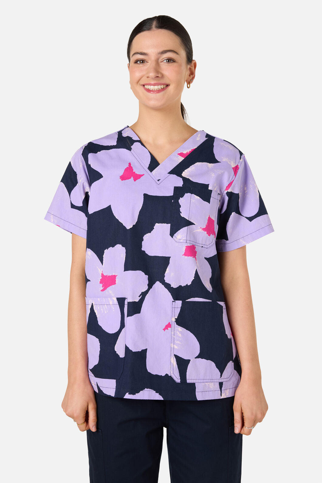 Gorman - Poppy Blue Top & Pant Scrub Set - navy