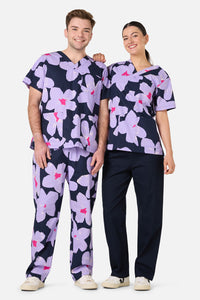 Gorman - Poppy Blue Top & Pant Scrub Set - navy