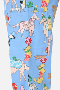 Gorman - Dog Picnic Scrub Set - blue