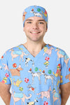 Gorman - Dog Picnic Scrub Hat - blue